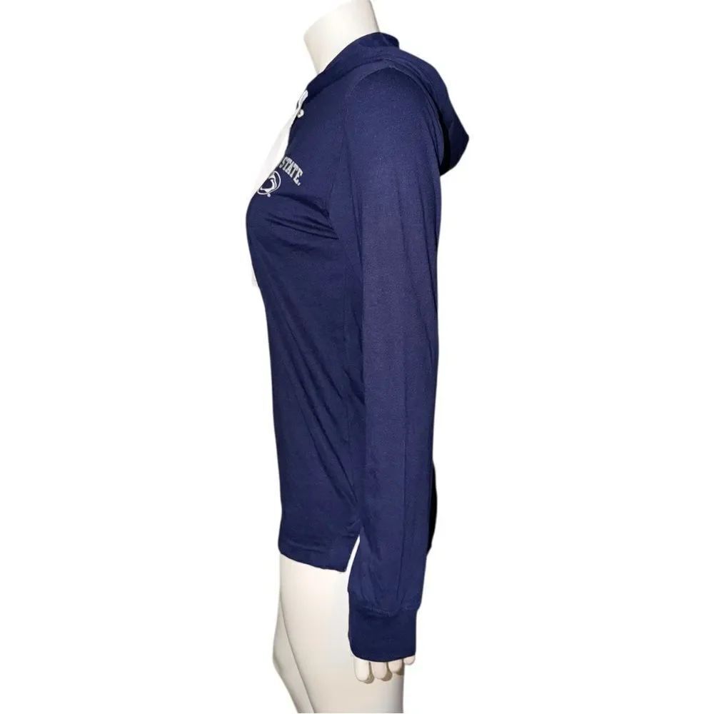 Rivalry Threads Men's Penn State Hooded T-Shirt Long Sleeve Navy Blue Small NWOT - Picture 3 of 7